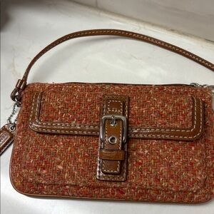 Coach Vintage Wristlet Wool Tweed EUC